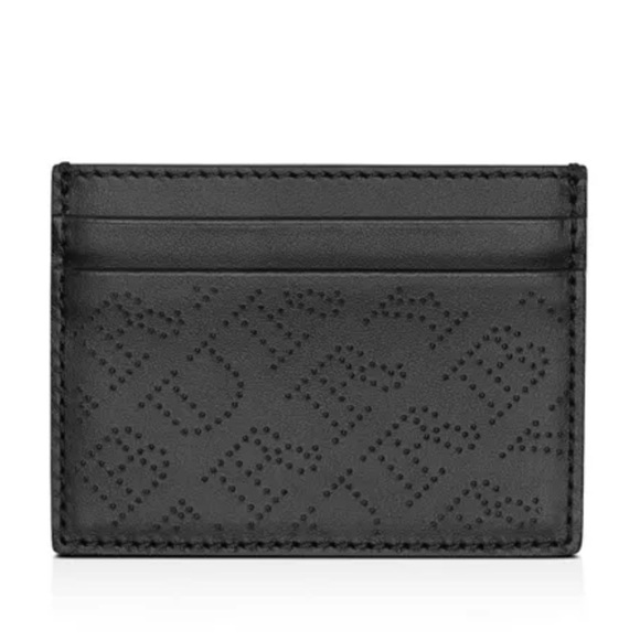 Burberry Black Perforated Leather Sandon Card Holder—Unisex - Picture 1 of 11